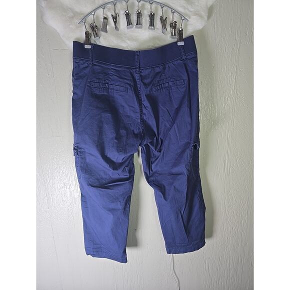 Lee Cargo Capri Relaxed Fit Pants Womens 34 Mid Rise Blue Casual School Work - Picture 5 of 7